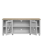 Meuble TV Festivo Vintage Style 178 cm pour téléviseurs jusqu'à 203 cm Blanc