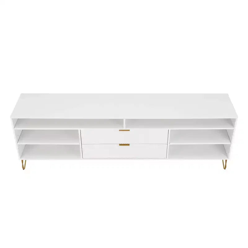 Meuble TV Dumbo Manhattan Comfort de 85 po pour téléviseurs jusqu'à 80 po, blanc