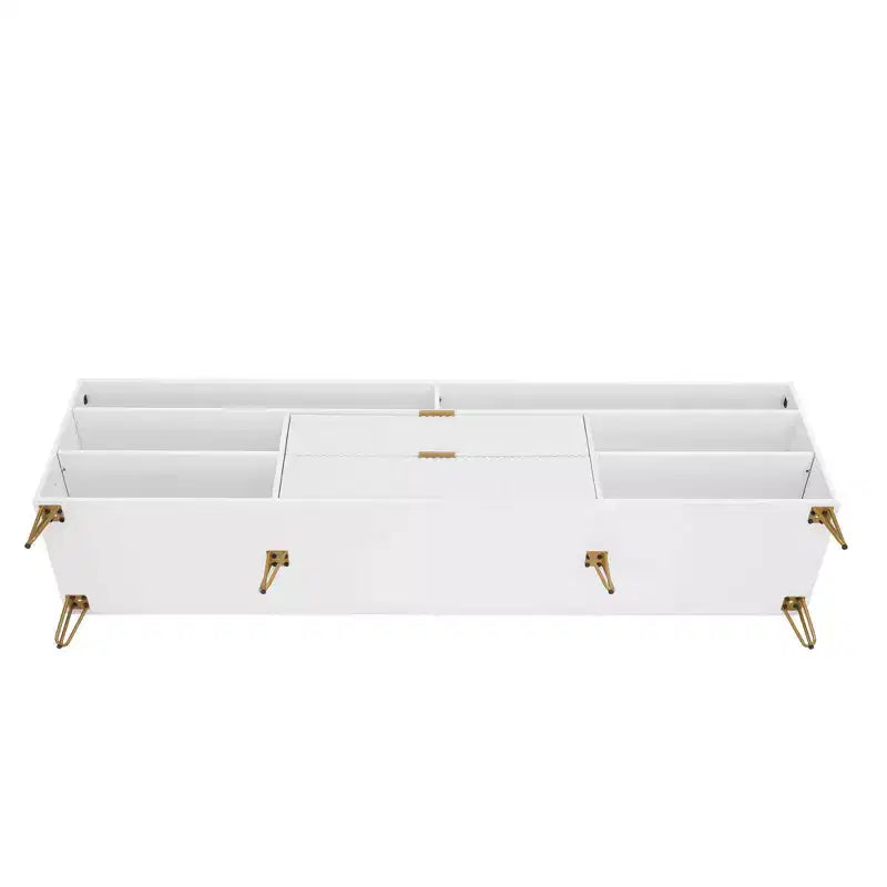 Meuble TV Dumbo Manhattan Comfort de 85 po pour téléviseurs jusqu'à 80 po, blanc