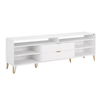 Meuble TV Dumbo Manhattan Comfort de 85 po pour téléviseurs jusqu'à 80 po, blanc