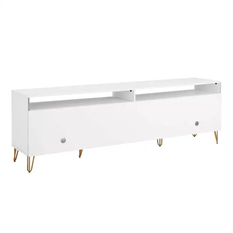 Meuble TV Dumbo Manhattan Comfort de 85 po pour téléviseurs jusqu'à 80 po, blanc
