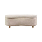 Banc de rangement Bailey Boucle à plateau rabattable taupe - Ink+Ivy : Pouf rembourré, meuble de chambre avec pieds en bois