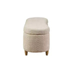 Banc de rangement Bailey Boucle à plateau rabattable taupe - Ink+Ivy : Pouf rembourré, meuble de chambre avec pieds en bois