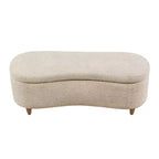 Banc de rangement Bailey Boucle à plateau rabattable taupe - Ink+Ivy : Pouf rembourré, meuble de chambre avec pieds en bois