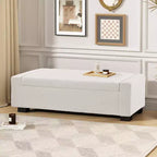 Christopher Knight Home Silas Pouf de rangement moderne rembourré d'intérieur beige