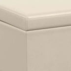 Banc de rangement ottoman Franklin très grand crème satiné - WyndenHall