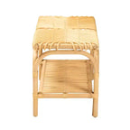 Banc d'appoint Himari en rotin marron clair - Baxton Studio : Fait main, Entrée, Chambre, Étagère de rangement