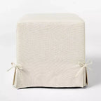 Pouf cube déhoussable Lynwood avec liens, crème - Threshold™ conçu par Studio McGee