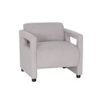 Linon Landon Faux Shearling Accent Chair Light Gray
