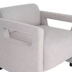 Fauteuil d'appoint Linon Landon en fausse peau de mouton gris clair