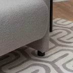 Fauteuil d'appoint Linon Landon en fausse peau de mouton gris clair