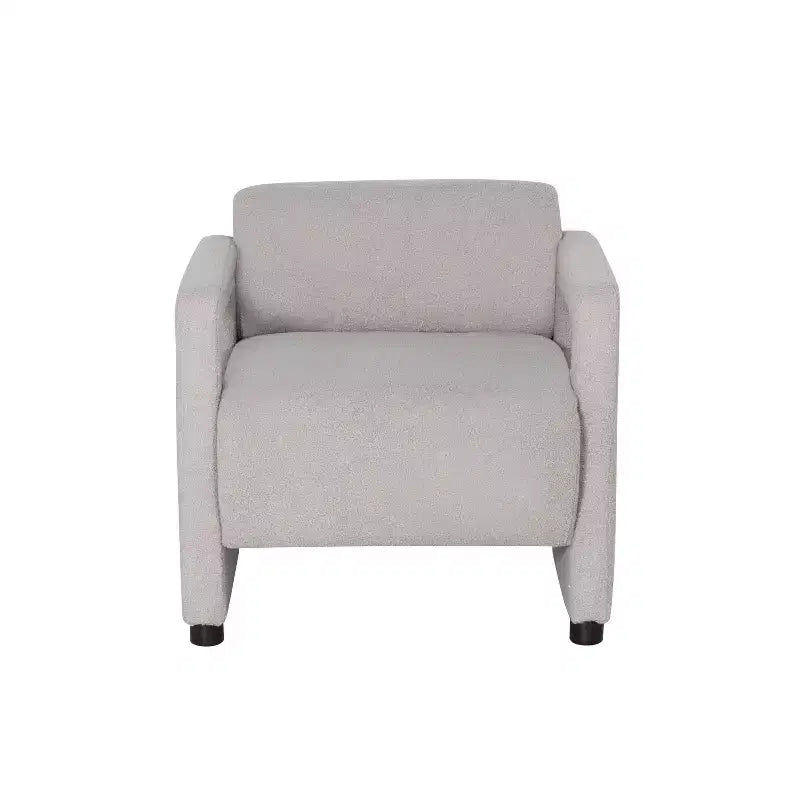 Fauteuil d'appoint Linon Landon en fausse peau de mouton gris clair