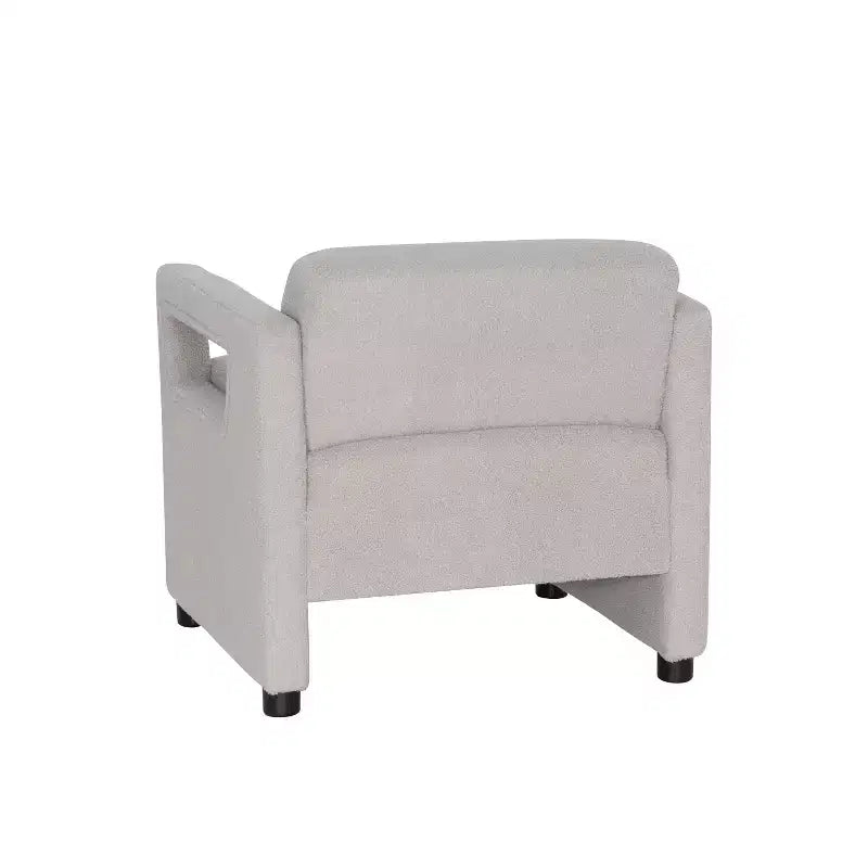Fauteuil d'appoint Linon Landon en fausse peau de mouton gris clair