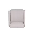 Fauteuil d'appoint Linon Landon en fausse peau de mouton gris clair