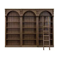 94" Traditional Tall Bookcase Wall, Stratton Collection Brown - Martin Furniture