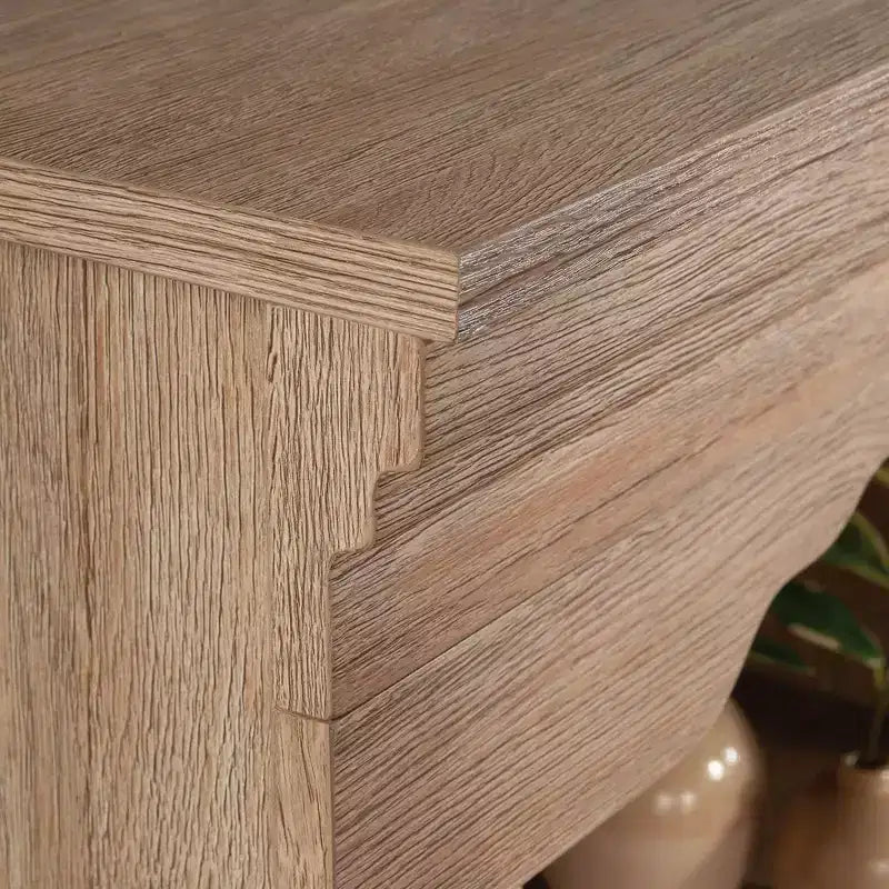Sauder Étagère à 4 tablettes 72 po Rollingwood Country chêne brossé : unité de rangement avec tablettes réglables et tiroir