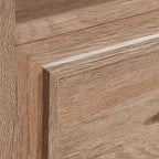 Sauder Étagère à 4 tablettes 72 po Rollingwood Country chêne brossé : unité de rangement avec tablettes réglables et tiroir