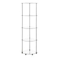Breighton Home 60.25" Designs2Go Classic Glass 5 Tier Corner Tower in Glass/Chrome