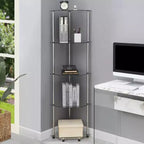 Tour de coin classique à 5 niveaux Breighton Home 60,25 po Designs2Go en verre/chrome