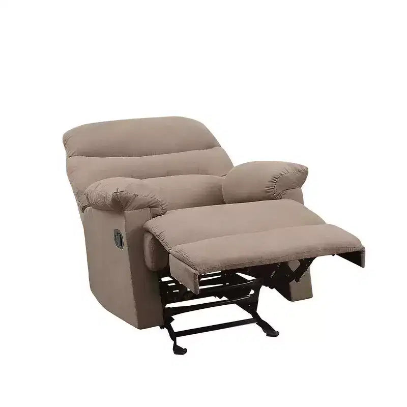 Chaise assise active Arcadia 35", microfibre marron clair : Inclinable, poignée facile d'accès - Acme Furniture