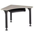 28" Boomerang Height Adjustable Activity School Desk with Book Storage Backpack Hook Maple - Regency: Hex Key Adjust, Rounded Corners, Metal Frame