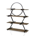62.5" Myroe 4 Layer Bookcase Matte Black - miBasics: Industrial Style, Steel Frame, Open Shelving