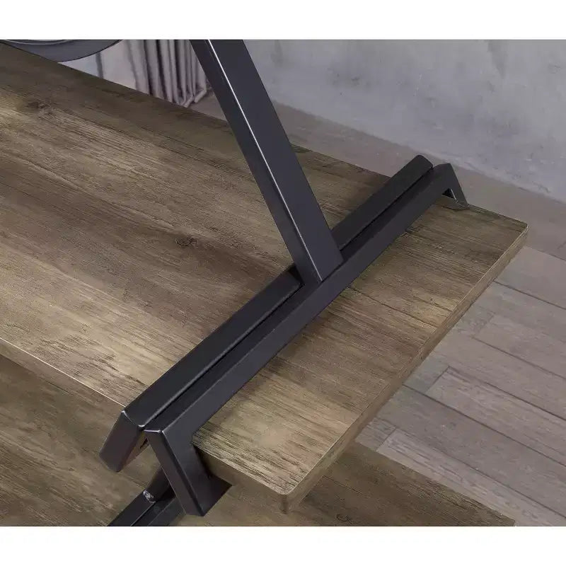 62.5" Bibliothèque 4 niveaux Myroe noir mat - miBasics : Style industriel, Cadre en acier, Étagères ouvertes