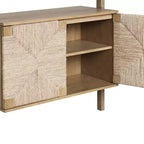 Étagère Nathan James de 72 po, lot de 2, collection Beacon en jonc de mer, brun clair
