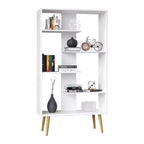Étagère Stockholm blanche 65 po - Boahaus : style moderne, 5 tablettes stratifiées, anti-basculement, assemblage par un adulte requis