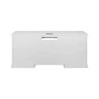 Bureau-crédence en bois moderne avec huche, entièrement assemblé, blanc - Collection Abby - Martin Furniture