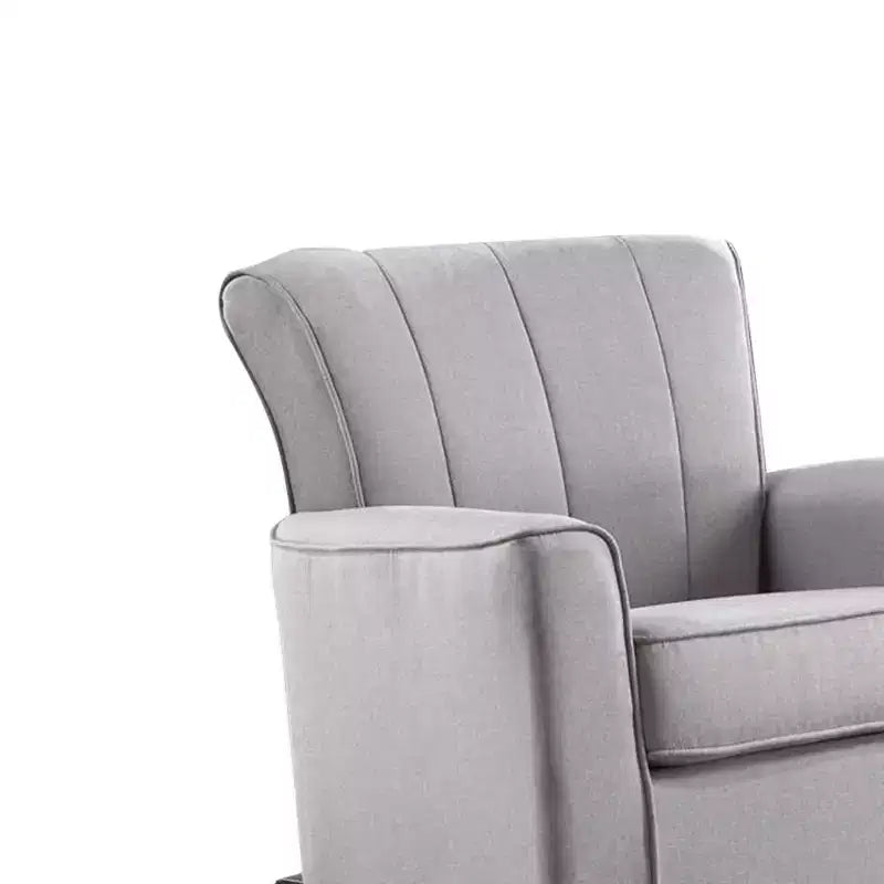 Chaise à assise active Denzell 34.25" en lin gris clair - Acme Furniture