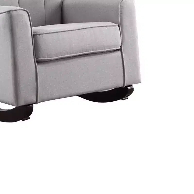 Chaise à assise active Denzell 34.25" en lin gris clair - Acme Furniture