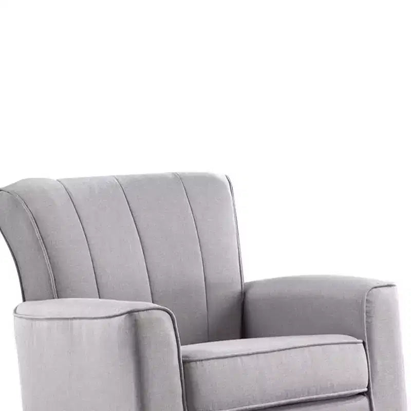 Chaise à assise active Denzell 34.25" en lin gris clair - Acme Furniture