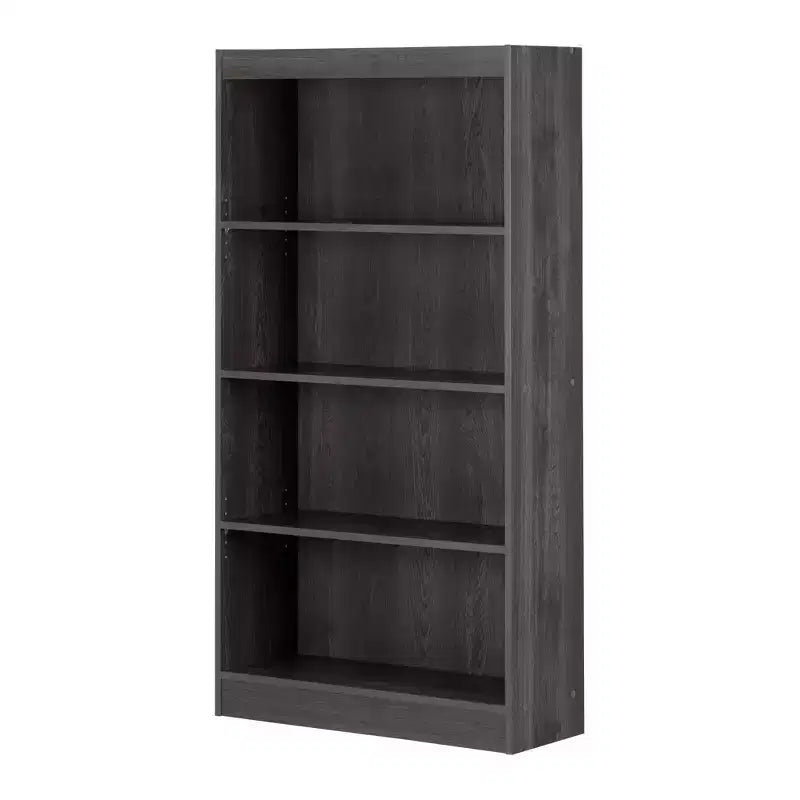 Bibliothèque décorative 4 tablettes South Shore de 56 po : Chêne gris, design vertical, cadre en panneaux de particules, capacité de 25 lb par tablette