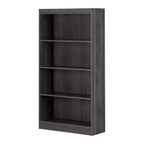 Bibliothèque décorative 4 tablettes South Shore de 56 po : Chêne gris, design vertical, cadre en panneaux de particules, capacité de 25 lb par tablette