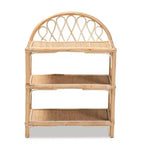 Étagère de présentation Redell en rotin à 3 niveaux de 80,5 cm, naturel/marron - bali & pari