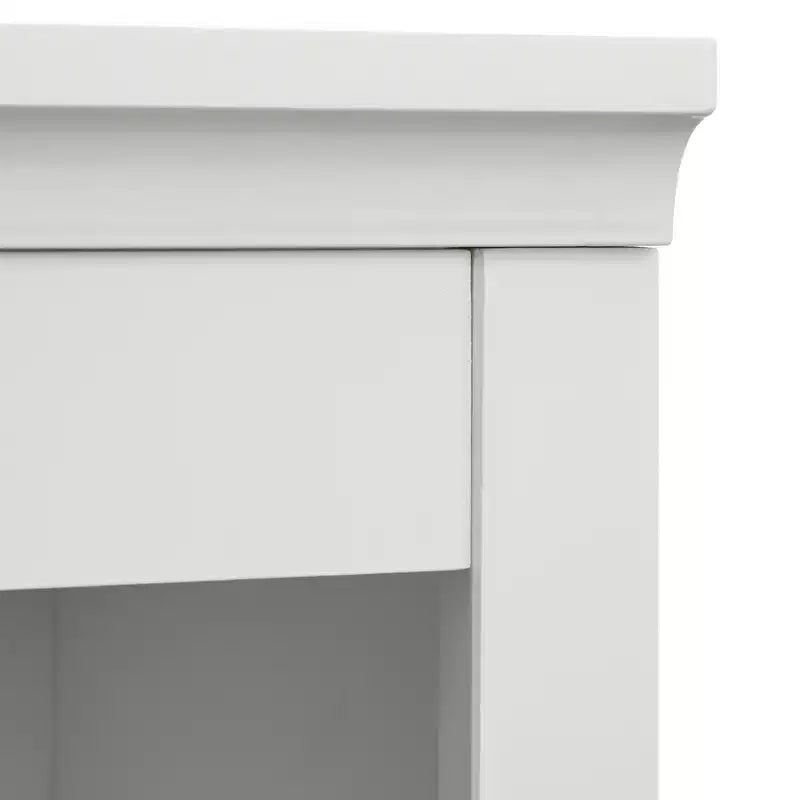 Lifestorey Lot de 2 armoires de bureau modulaires Harrington en faux marbre, blanches : Style ferme, surface en faux marbre, fabrication en MDF.