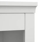 Lifestorey Lot de 2 armoires de bureau modulaires Harrington en faux marbre, blanches : Style ferme, surface en faux marbre, fabrication en MDF.