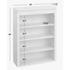 Lifestorey Lot de 2 armoires de bureau modulaires Harrington en faux marbre, blanches : Style ferme, surface en faux marbre, fabrication en MDF.