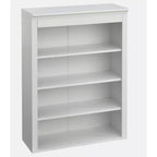Lifestorey Lot de 2 armoires de bureau modulaires Harrington en faux marbre, blanches : Style ferme, surface en faux marbre, fabrication en MDF.