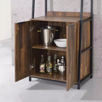 Bibliothèque Moniave 187 cm avec porte-verres Chêne/Noir - HOMES: Inside + Out