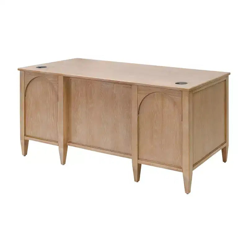 Bureau double piédestal moderne en bois avec rangement Collection Laurel - Martin Furniture : Mobilier de bureau, tiroir de classement