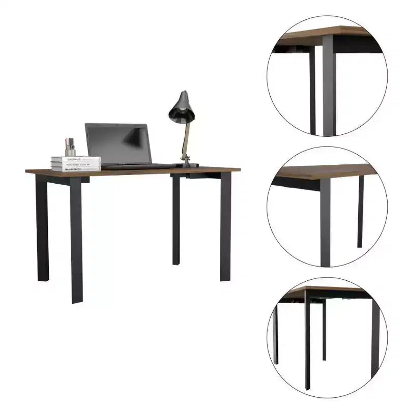 Bureau d'ordinateur Colombo marron - Boahaus : Style moderne, assemblage adulte, surface résistante aux rayures