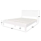 Buylateral lit plateforme Queen Transitional Emerie blanc