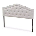Baxton Studio Queen Edith Modern And Contemporary Fabric Headboard Beige: Polyester Upholstery, Wood Composite Frame