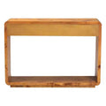 bali & pari Netra Real Burl Wood Console Table Light Mappa Burl