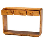 bali & pari Table console Netra en ronce de bois véritable Mappa Burl clair