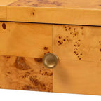 bali & pari Table console Netra en ronce de bois véritable Mappa Burl clair