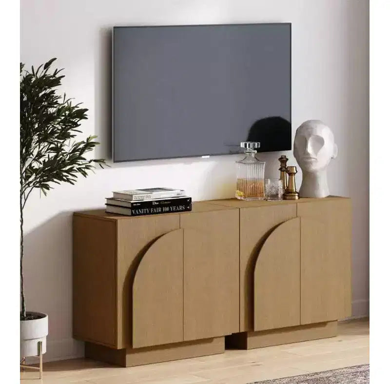 Nathan James Ensemble de 2 tables consoles Iris en bois avec portes Ardoise