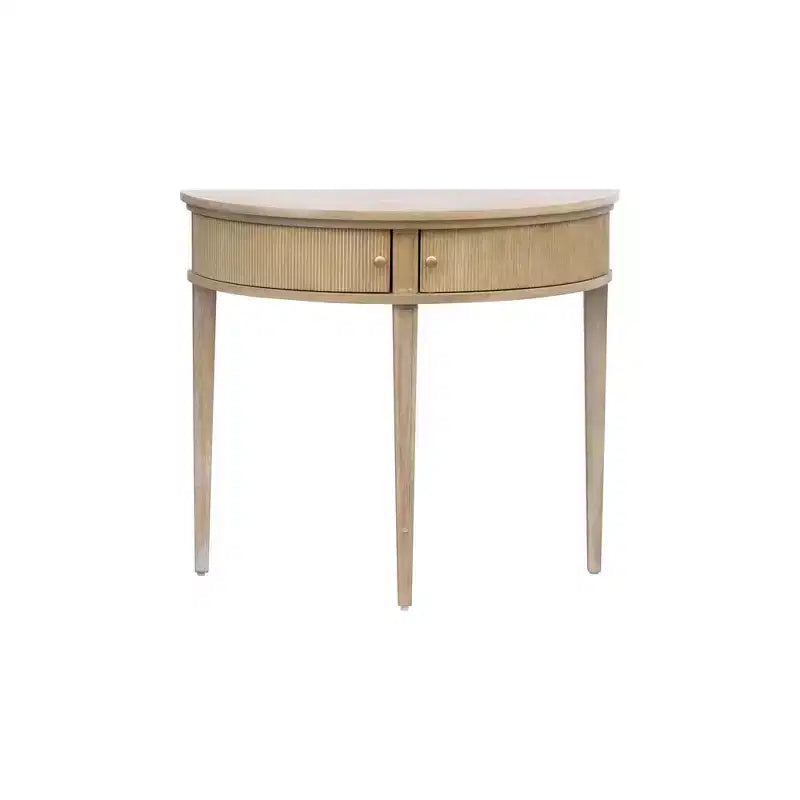 Crestview Storage Console Table Reclaimed Wheat - Martha Stewart: Vintage Demilune Design, Entryway Elegance